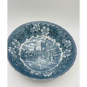 Royal Tudor Ware Coaching Taverns 1828  Staffordshire England Soup Bowl